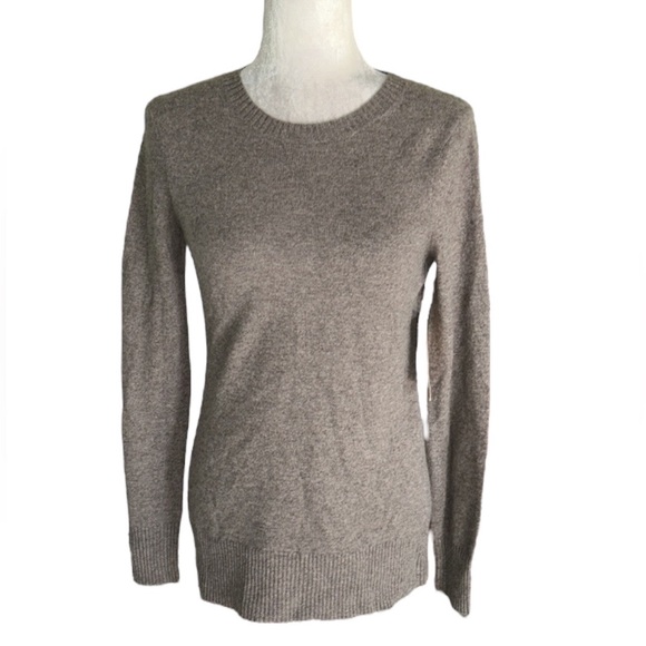 NWT Hayden x Vertical Design 100% 2-Ply Cashmere Sweater in Heather Rye - S - Picture 1 of 10